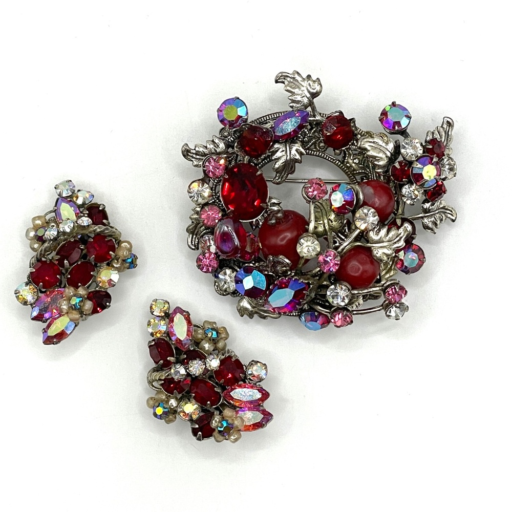 Original by Robert Vintage Estate Jewelry Set Brooch Earrings